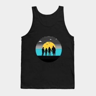 Family time matters - Black silhouette Tank Top